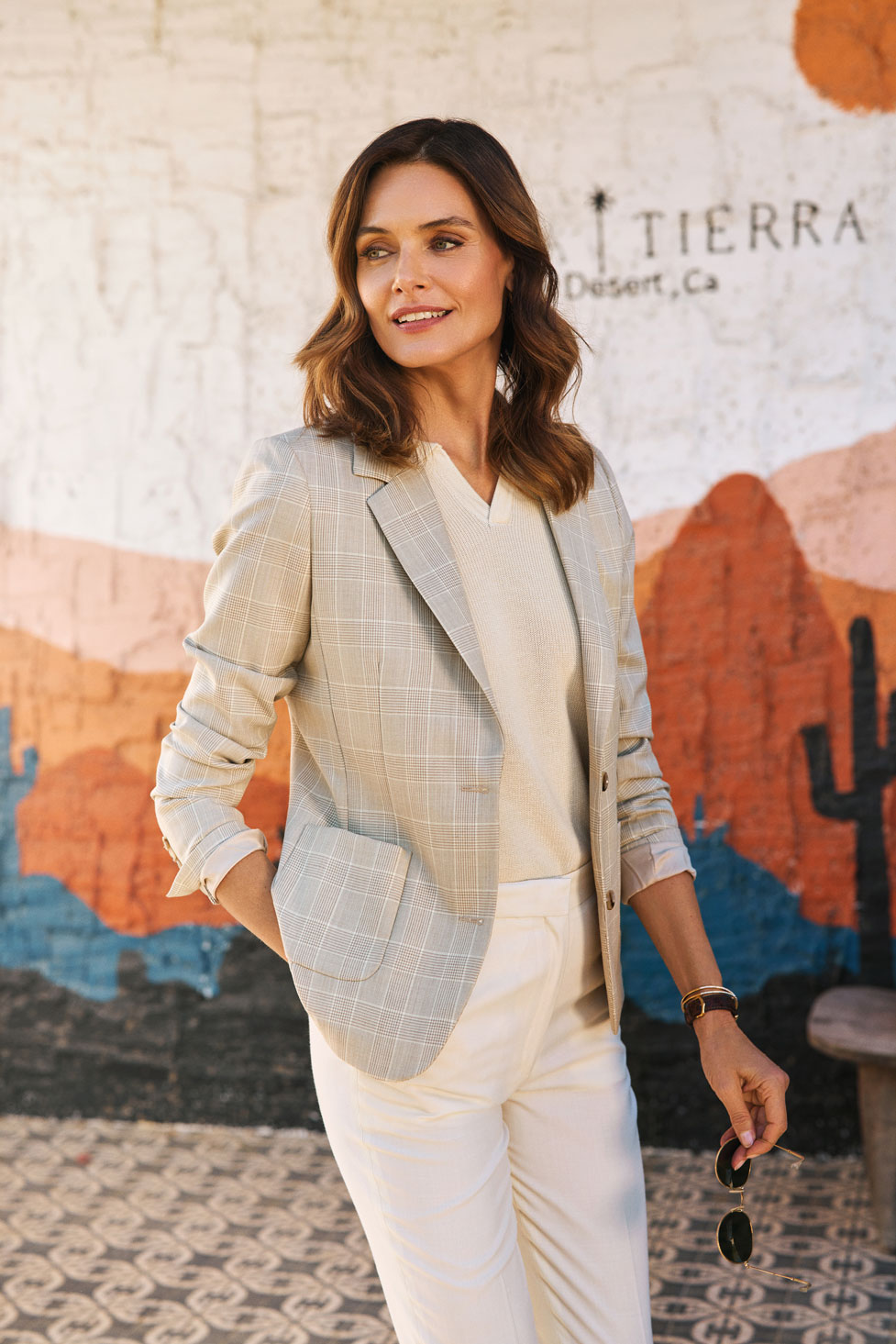 Tan Glen Plaid Jacket