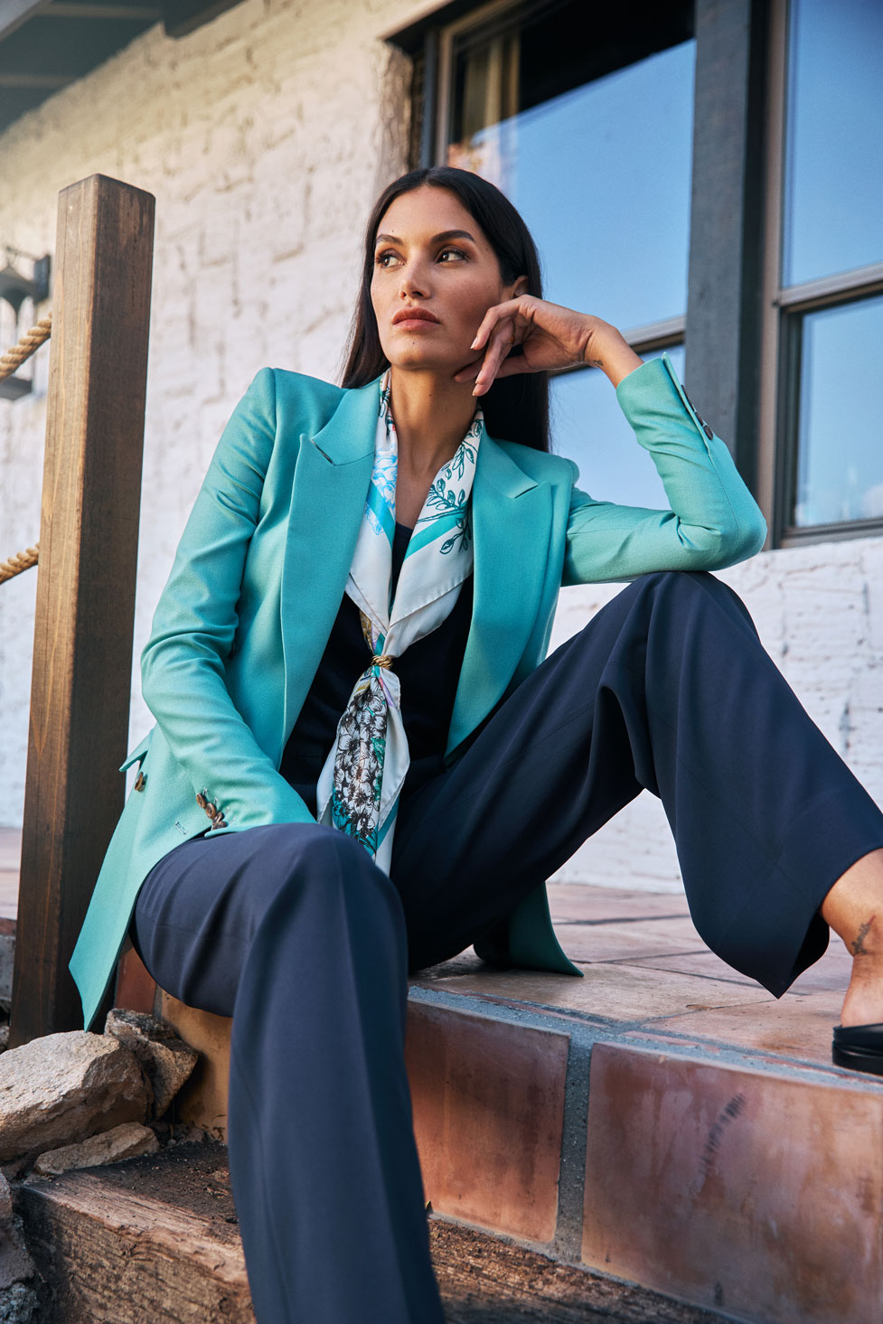 Women's 2024 Spring & Summer Collection                                                                                                                                                                                                                   , Women's Teal Suit