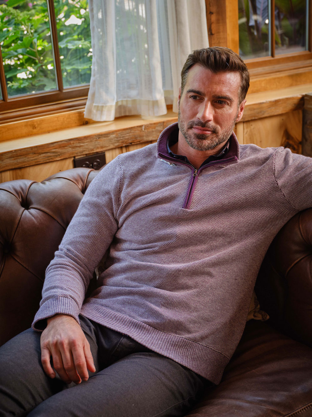 MERLOT AND WHITE SWEATER BY ROBERT GRAHAM MerlotMERLOT AND WHITE SWEATER BY ROBERT GRAHAM Tom James Company