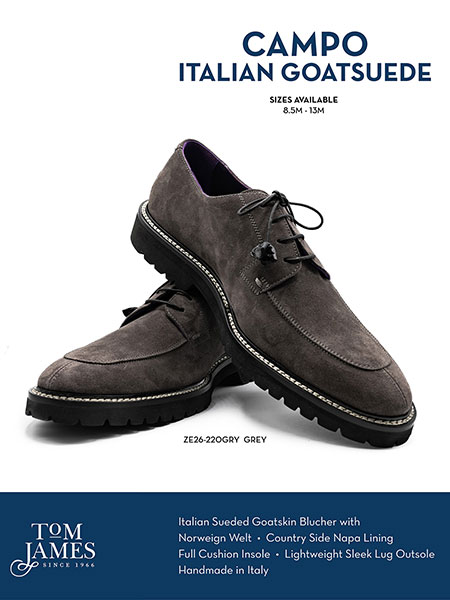 Zelli Sportswear Catalog Spring 2026                                                                                                                                                                                                                      , CAMPO SUEDED GOATSKIN LACE UP - Zelli