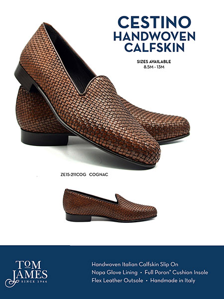 Zelli Sportswear Catalog Spring 2026                                                                                                                                                                                                                      , CESTINO Calfskin Basketweave Slip On - Zelli