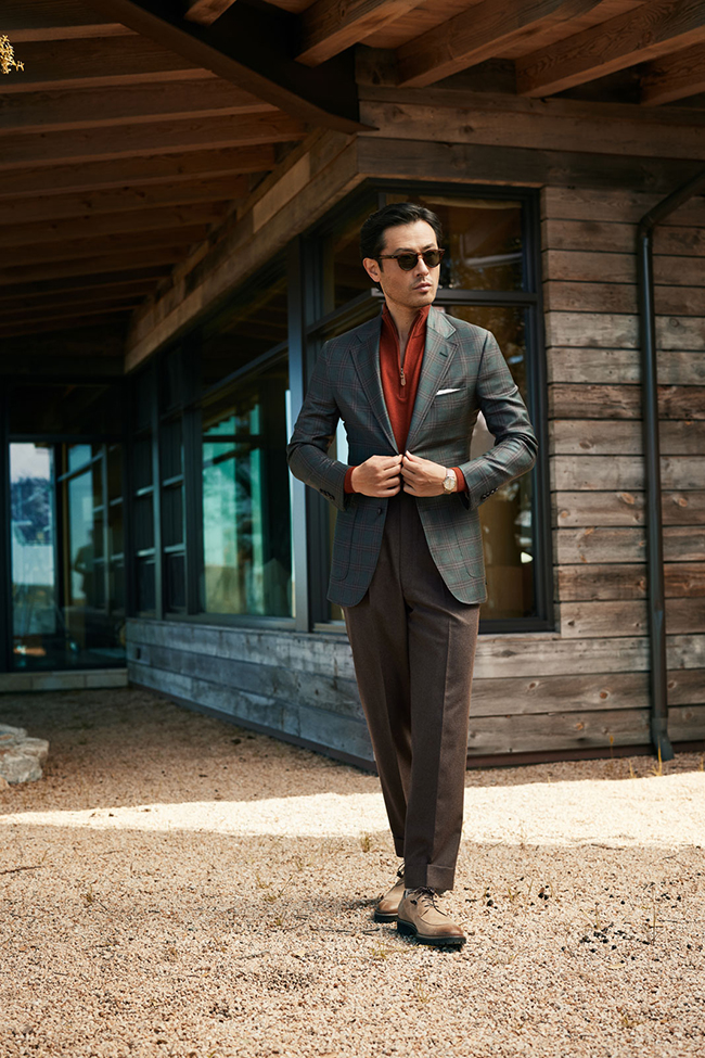 Men's Fall 2024 Look Book                                                                                                                                                                                                                                 , Green Plaid Sportcoat