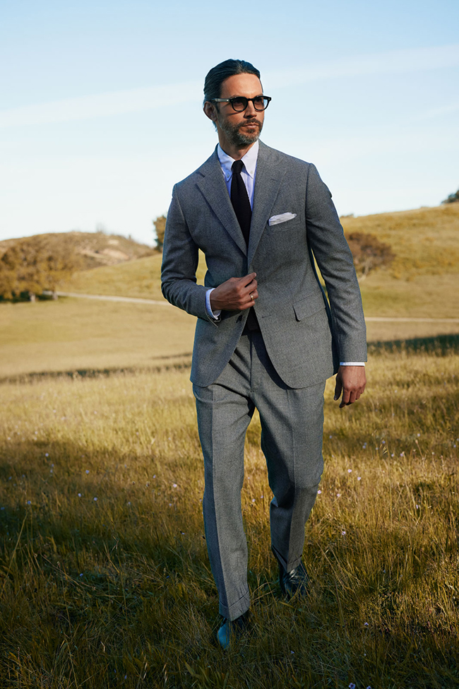 Men's Fall 2024 Look Book                                                                                                                                                                                                                                 , Glen Plaid Flannel Suit