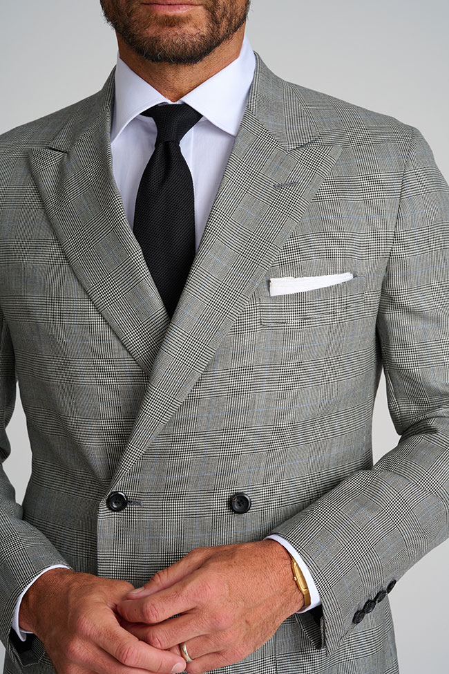 Mens Oxxford                                                                                                                                                                                                                                              , B&W Glen Plaid Suit