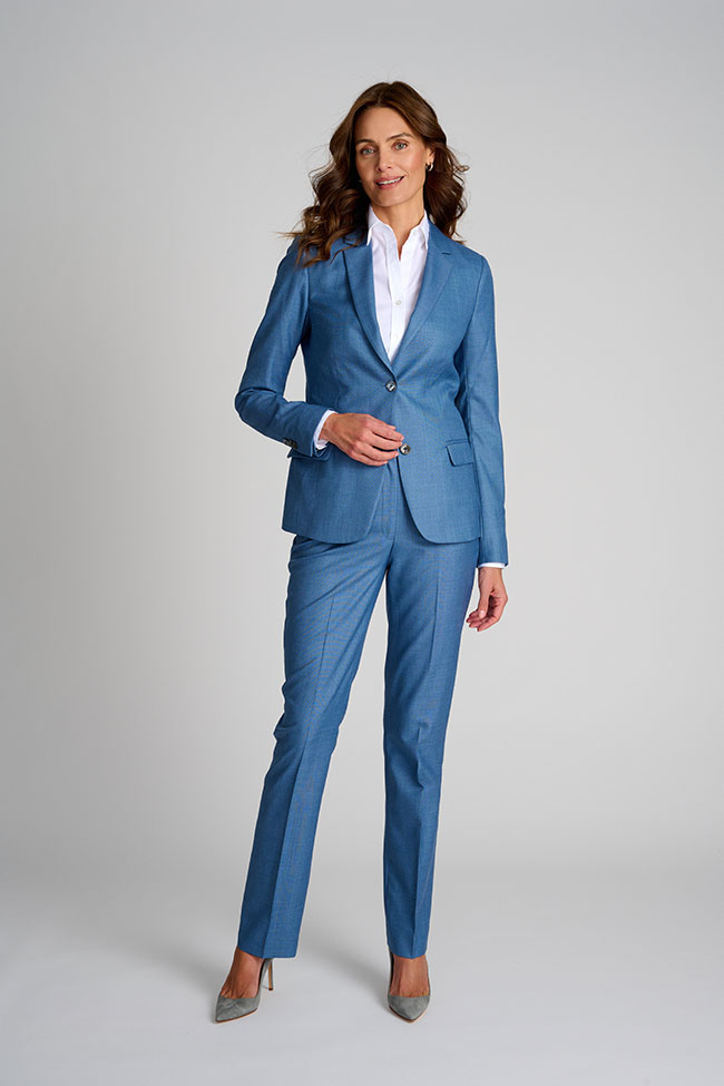 Women's Classics                                                                                                                                                                                                                                          , Light Blue Sharkskin Suit