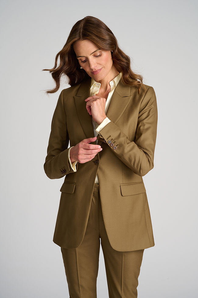 Taupe Solid Suit