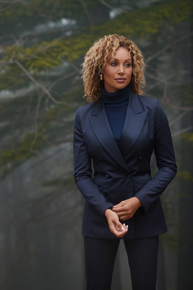 Formalwear Lookbook 2024                                                                                                                                                                                                                                  , Navy Blue Double-Breasted Tuxedo