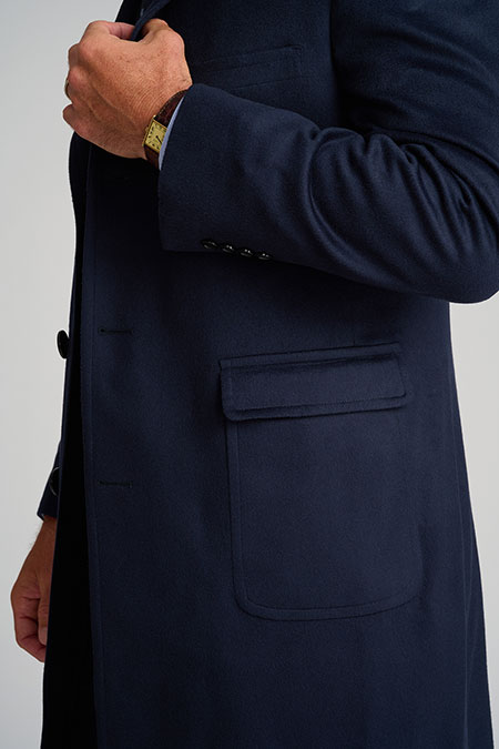 Mens Oxxford                                                                                                                                                                                                                                              , Solid Navy Topcoat