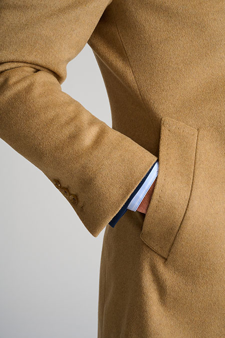 Mens Oxxford                                                                                                                                                                                                                                              , Tan Wool Bar Coat