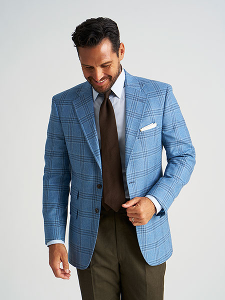Light Blue Plaid Sportcoat