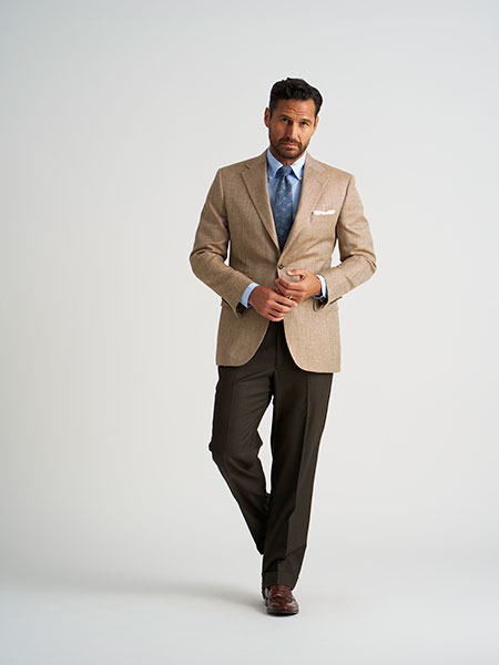 Men's Classics                                                                                                                                                                                                                                            , H&S Tan Hopsack Blazer