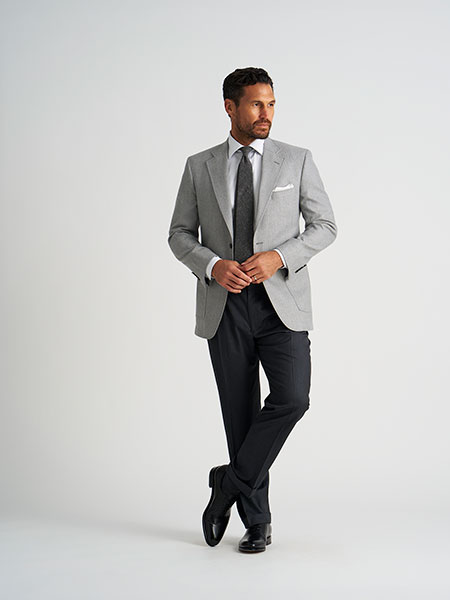 Men's Classics                                                                                                                                                                                                                                            , Silver Herringbone Sportcoat