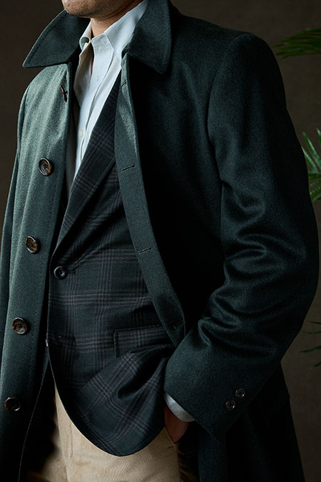 Green Cashmere Top Coat