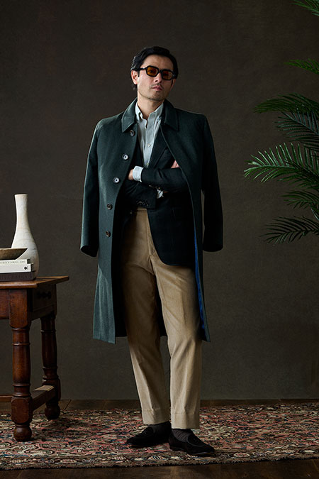 Green Cashmere Top Coat