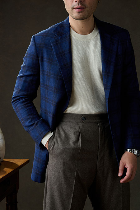 Plaid Blue & Brown Sportcoat
