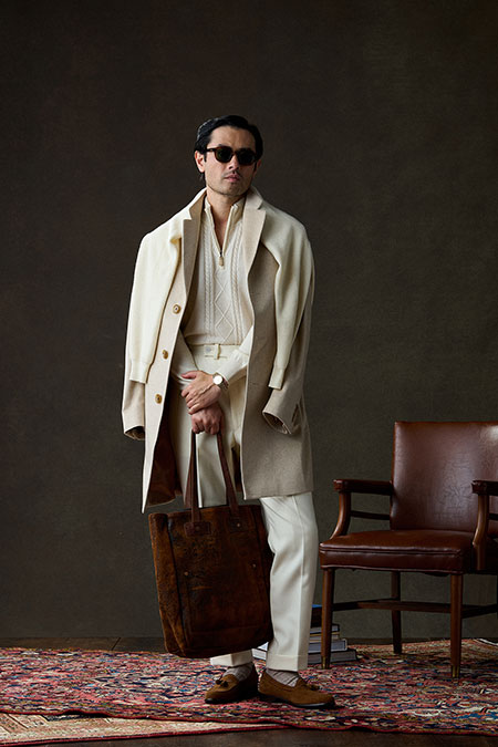 Fall/Winter 2025 Lookbook                                                                                                                                                                                                                                 , Light Tan Rhamnusia Cashmere Top Coat