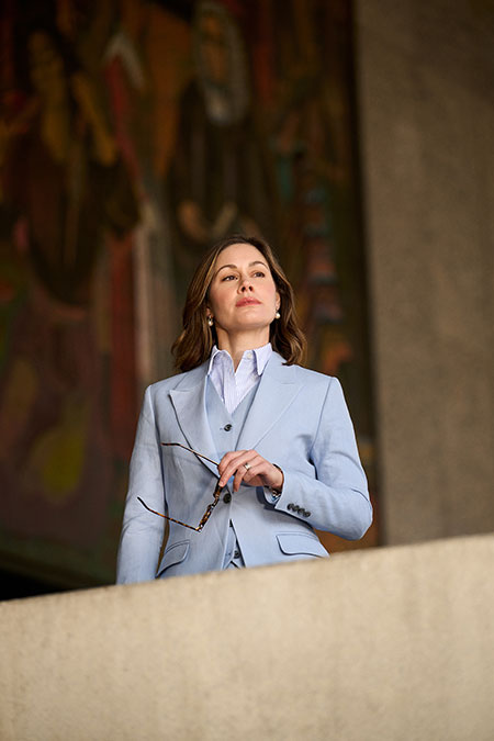 Powder Blue Crushed Linen Suit