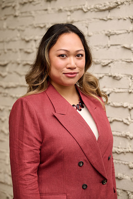 Red Crushed Linen Suit