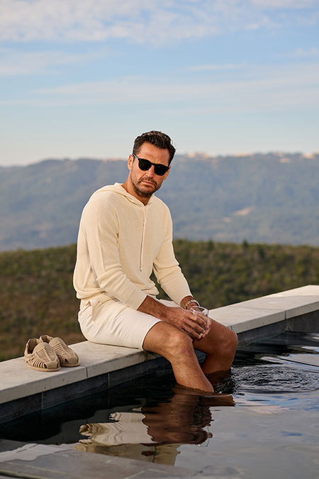 Men's Spring 2025 Lookbook                                                                                                                                                                                                                                , Ivory Ribbed Hoodie