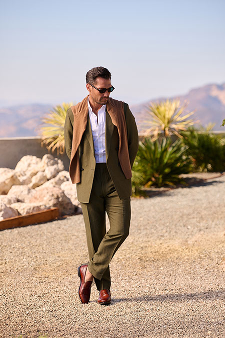 Trunk Shows                                                                                                                                                                                                                                               , Olive Double Breasted Suit