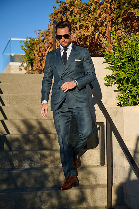 Forest Green Stripe Suit