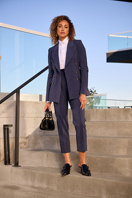 Navy Stripe Seersucker Suit