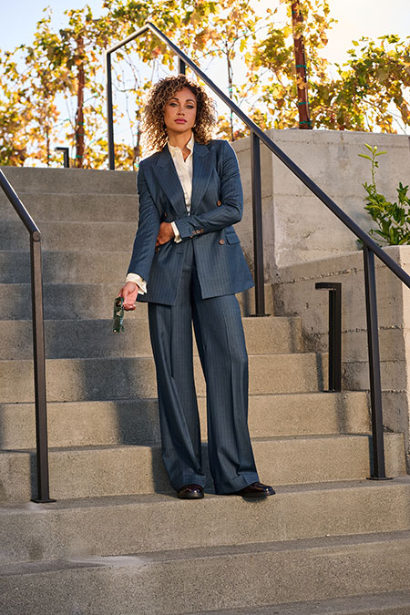 Forest Green Stripe Suit