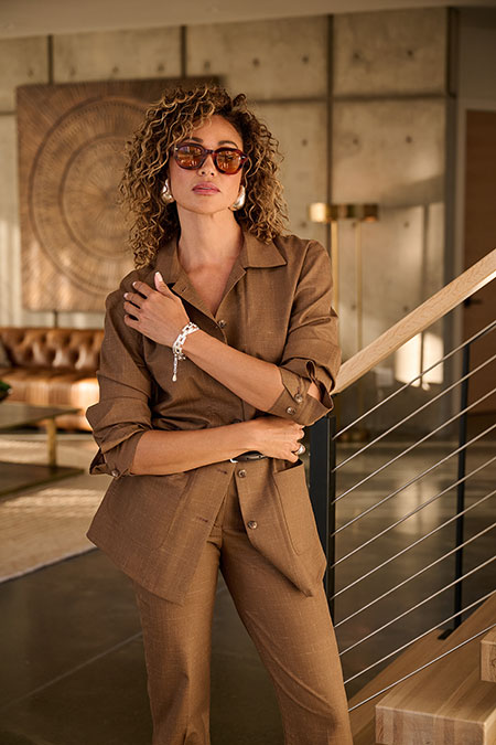 Wool Silk Linen Overshirt Suit