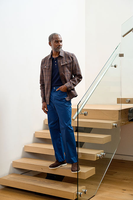 Blue Moleskin 5 Pocket Pants