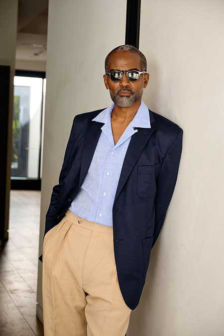 Navy Knit Lounge Coat