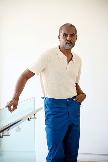 Blue Moleskin 5 Pocket Trouser