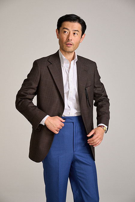 Royal Blue Sharkskin Trouser