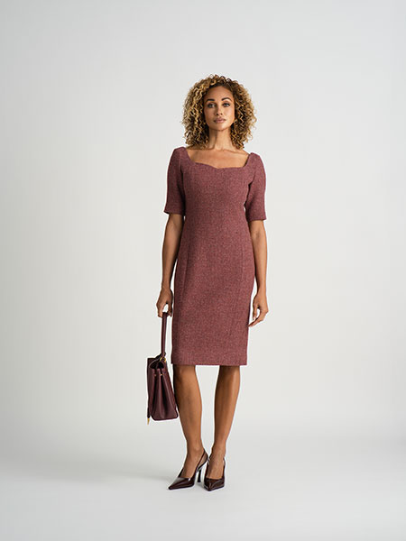 Rose Tweed Dress