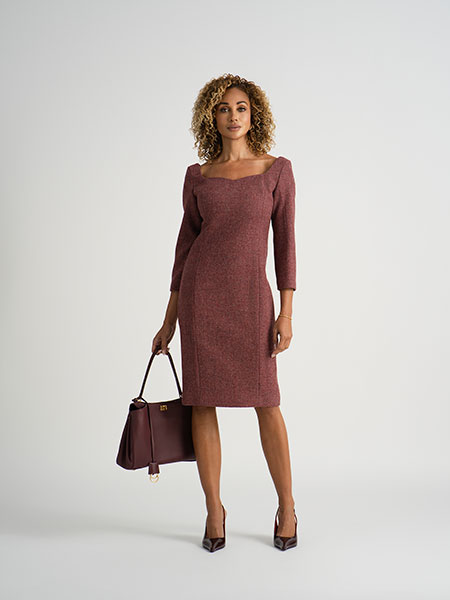 Rose Tweed Dress