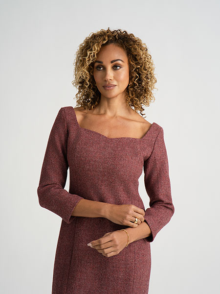 Rose Tweed Dress