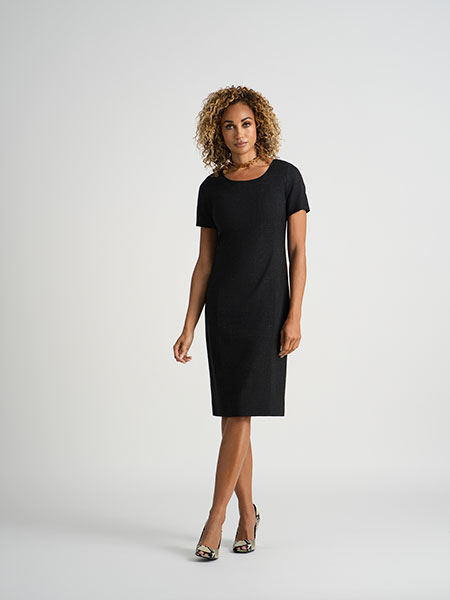 Charcoal Wool/Silk/Linen Dress