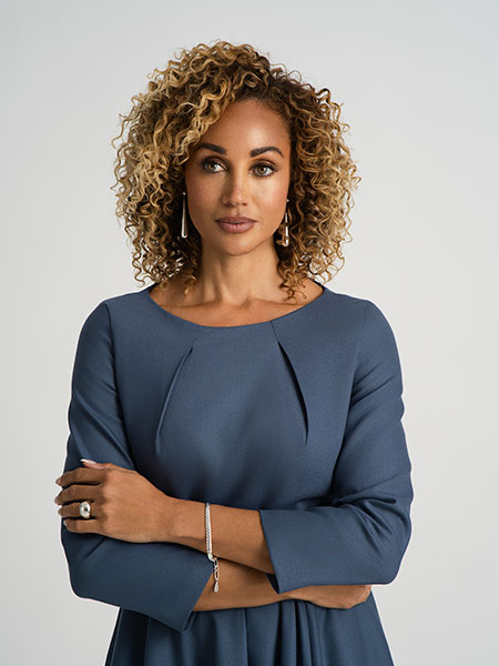 Slate Blue Crepe Dress