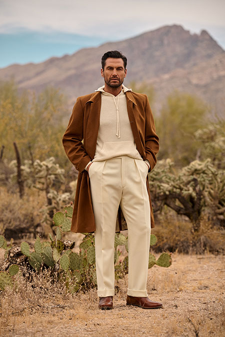 White H&S Flannel Trouser