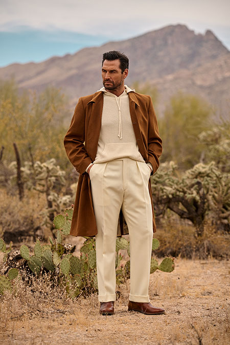 White H&S Flannel Trouser
