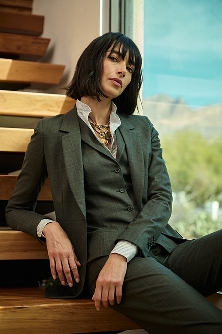 Olive Glen Plaid Suit