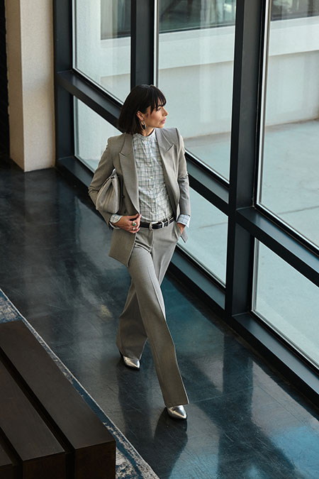 Gray Tricotine Suit