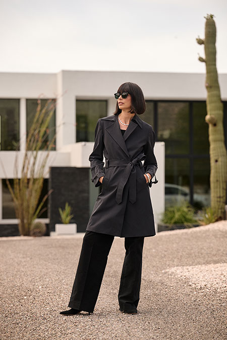 Women's FW26 Lookbook                                                                                                                                                                                                                                     , Midnight Navy Raincoat