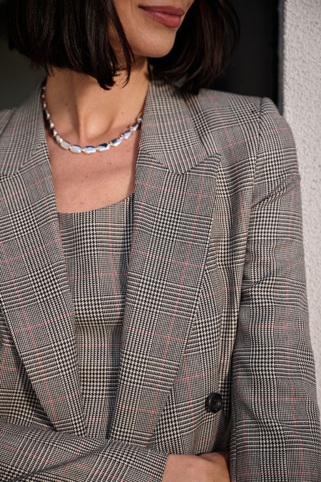 B&W Glen Plaid Bodice