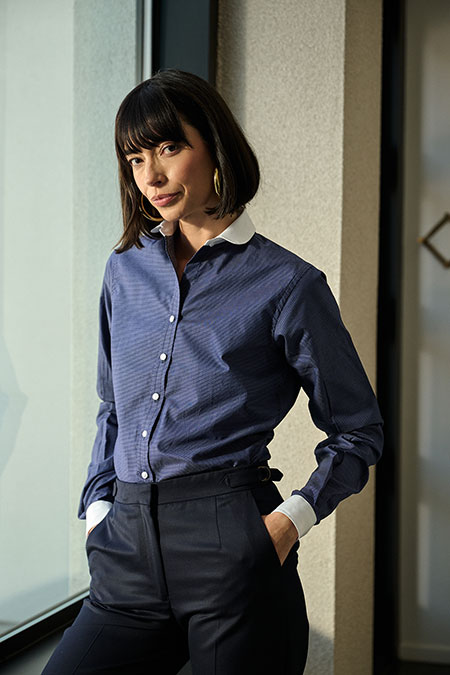 Dark Navy Jacquard Shirt