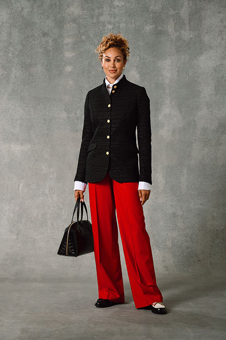 Red Crepe Trousers