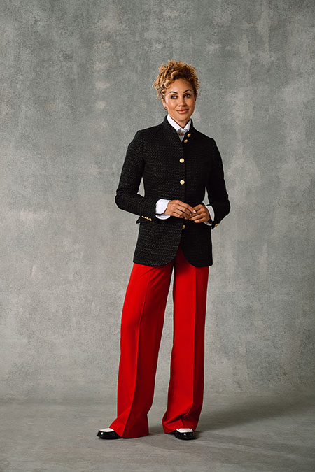 Red Crepe Trousers