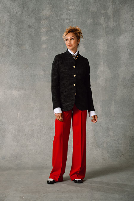 Red Crepe Trousers