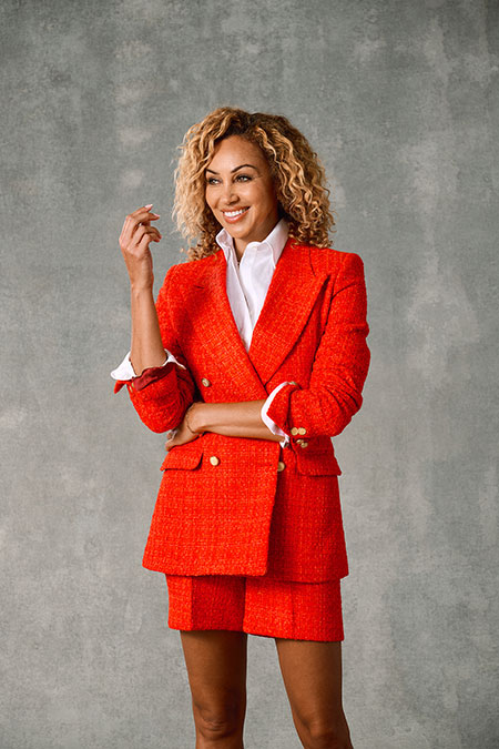 Red Tweed Short Suit