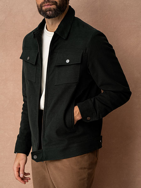 Hunter Green Trucker Jacket
