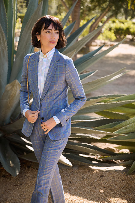 Light Blue Plaid Suit